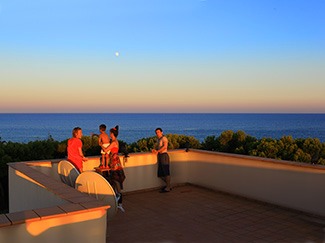 sunset party at roof terrace